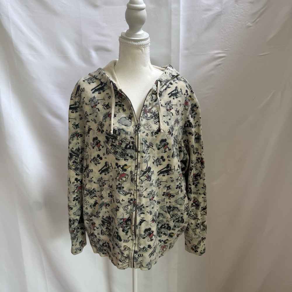 Disney‎ Classic Collection Vintage Mickey Mouse Zip-Up Hoodie Size 1X